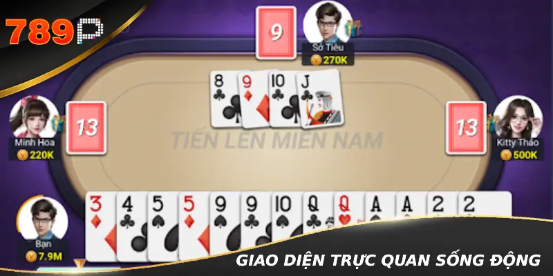 Chơi Bài Tiến Lên Online 789P Trải Nghiệm trực tuyến Thú Vị. Giao diện trực quan sống động
